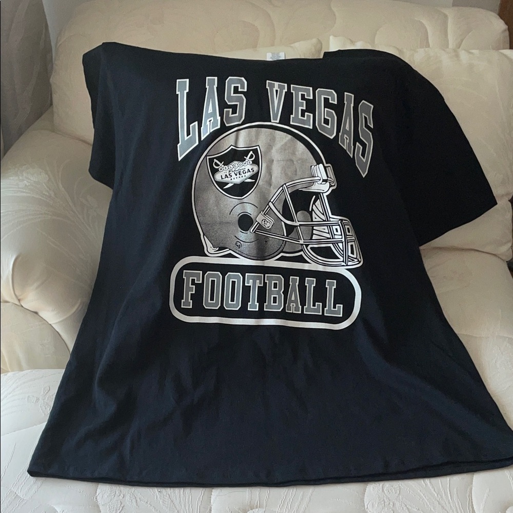 Gildan Black Las Vegas Football Tee